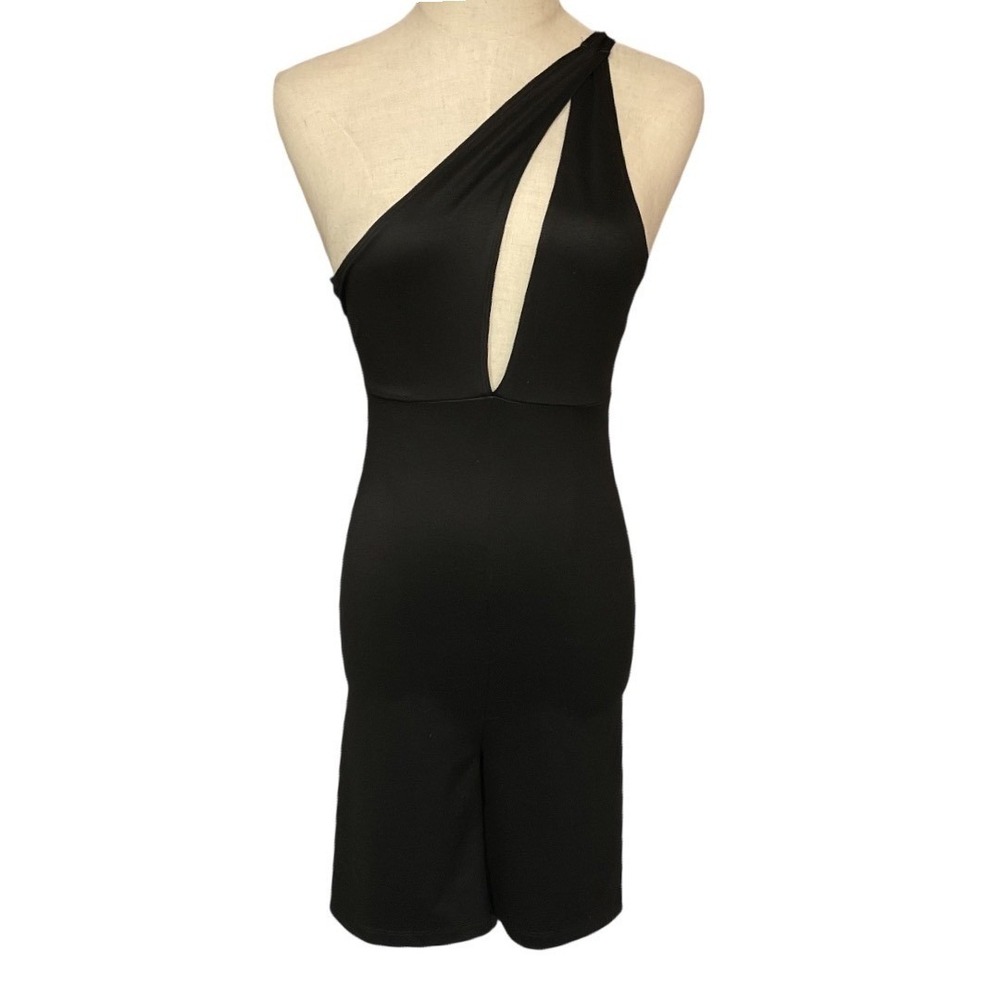 Victoria Sport Women's Asymmetric Neck Activewear Romper Black Size XS